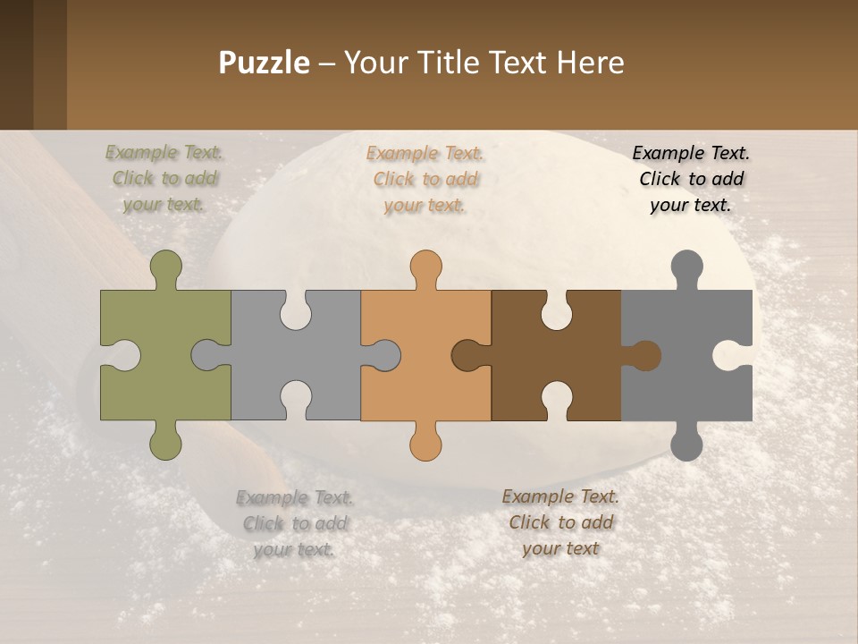 A Ball Of Dough Next To A Rolling Pin On A Table PowerPoint Template