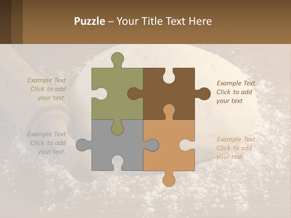 A Ball Of Dough Next To A Rolling Pin On A Table PowerPoint Template