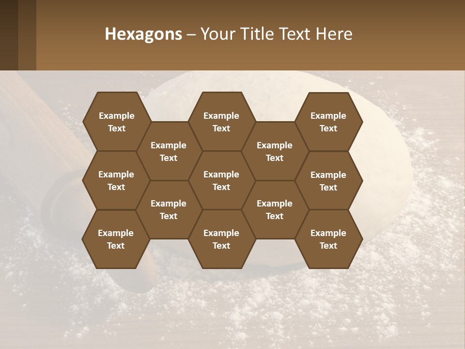 A Ball Of Dough Next To A Rolling Pin On A Table PowerPoint Template