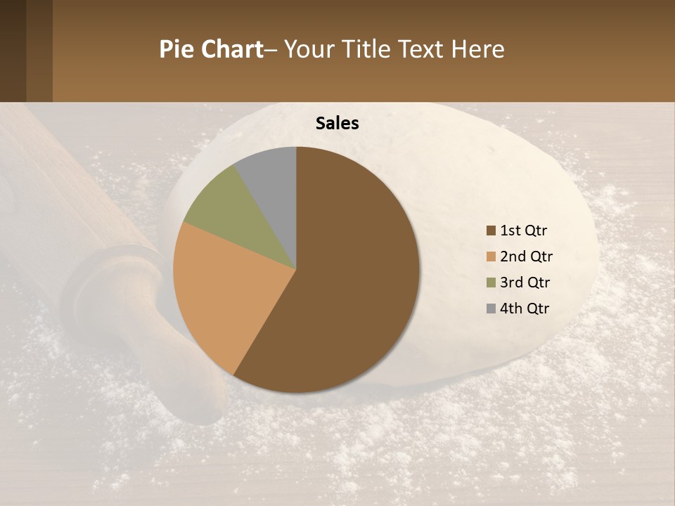 A Ball Of Dough Next To A Rolling Pin On A Table PowerPoint Template