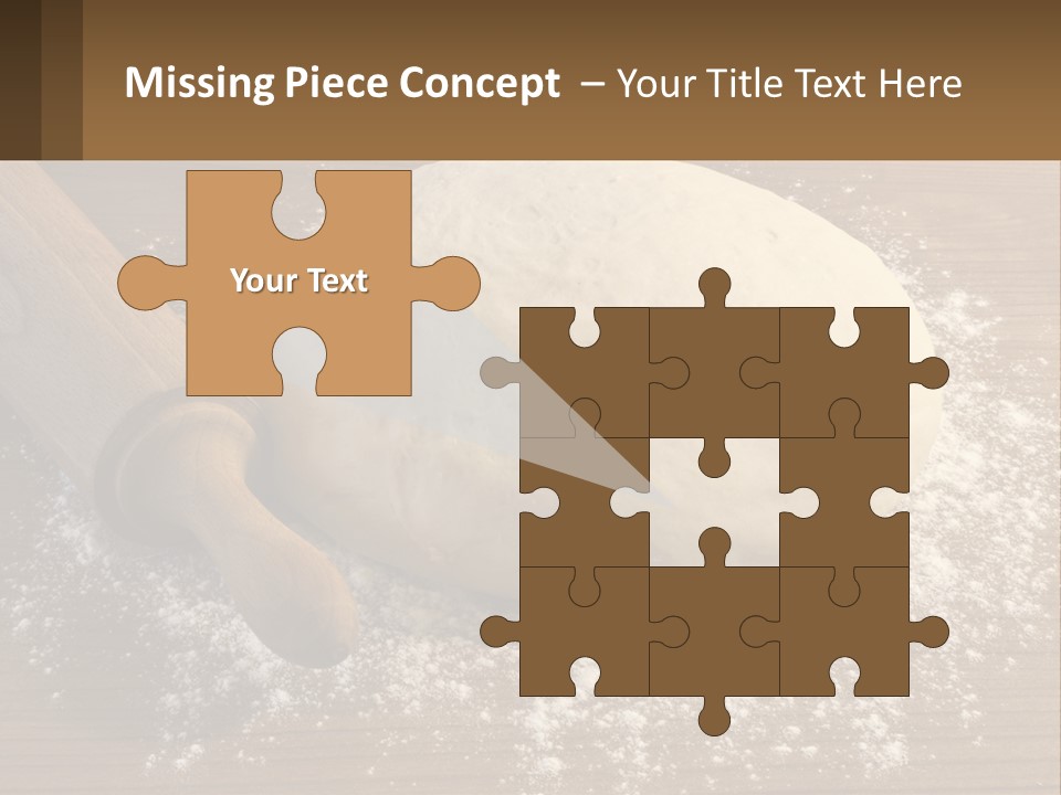 A Ball Of Dough Next To A Rolling Pin On A Table PowerPoint Template