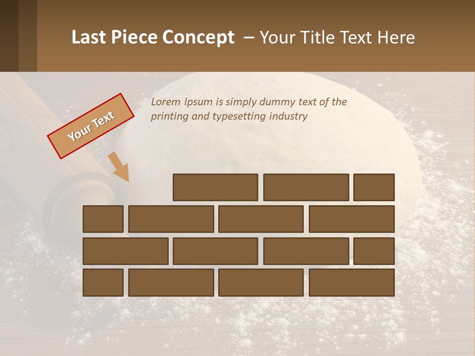 A Ball Of Dough Next To A Rolling Pin On A Table PowerPoint Template