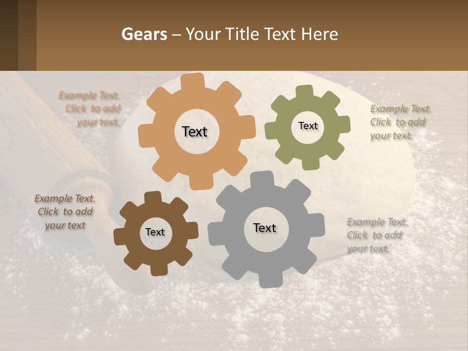 A Ball Of Dough Next To A Rolling Pin On A Table PowerPoint Template