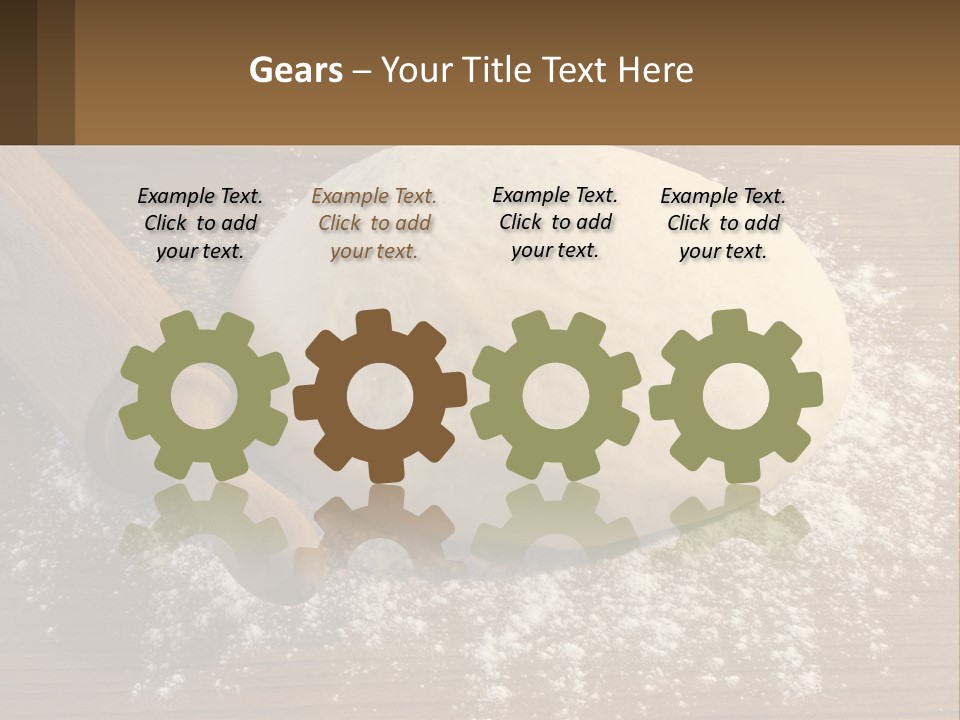 A Ball Of Dough Next To A Rolling Pin On A Table PowerPoint Template