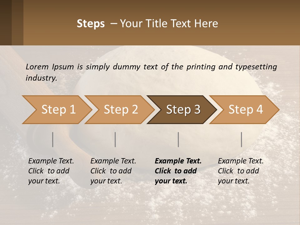 A Ball Of Dough Next To A Rolling Pin On A Table PowerPoint Template