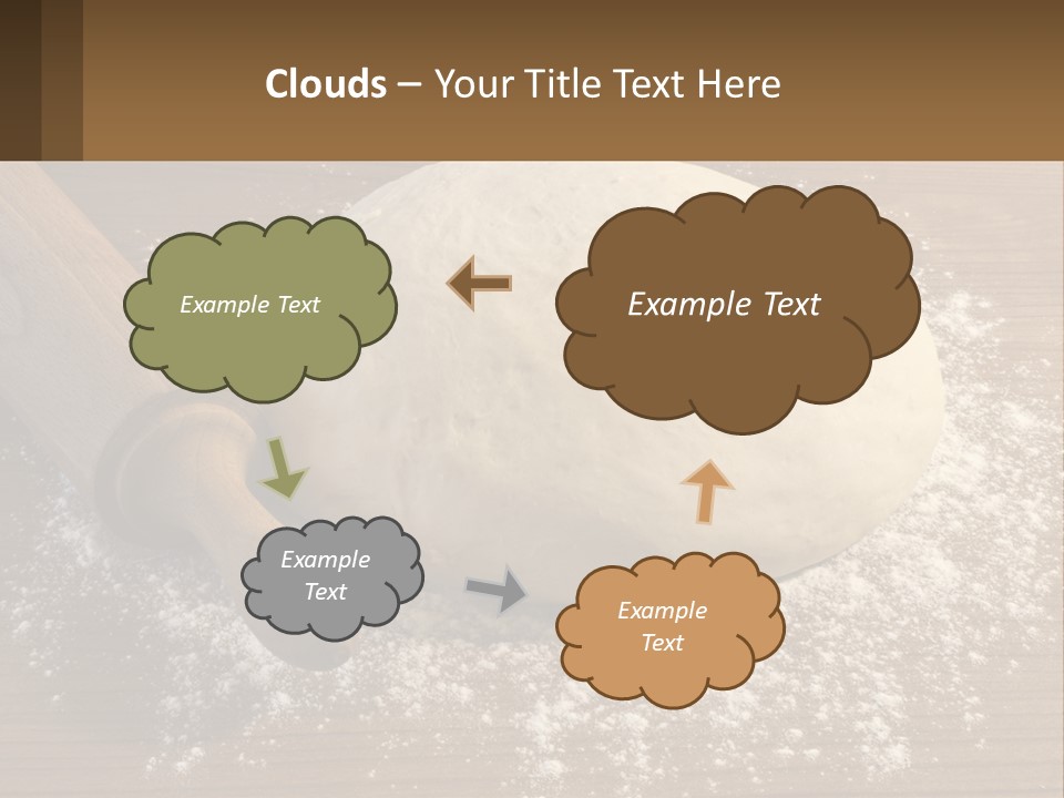 A Ball Of Dough Next To A Rolling Pin On A Table PowerPoint Template
