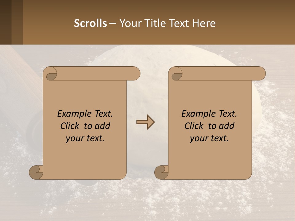 A Ball Of Dough Next To A Rolling Pin On A Table PowerPoint Template