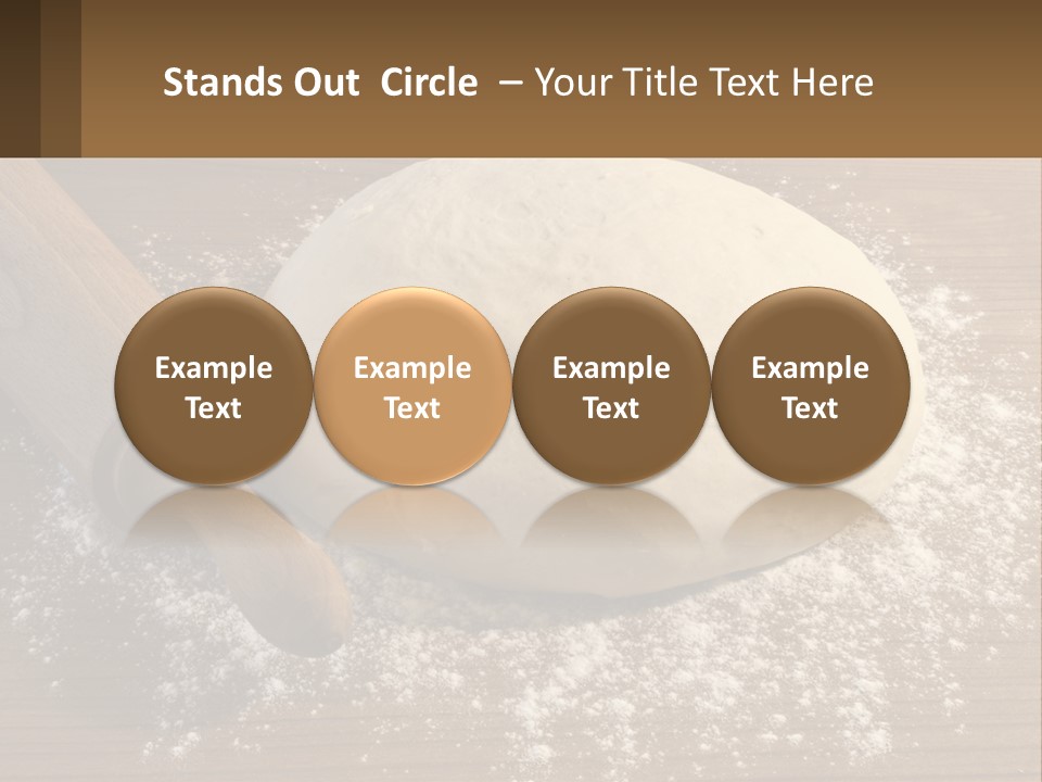 A Ball Of Dough Next To A Rolling Pin On A Table PowerPoint Template