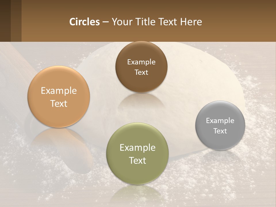 A Ball Of Dough Next To A Rolling Pin On A Table PowerPoint Template