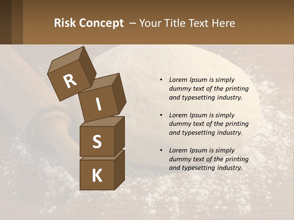 A Ball Of Dough Next To A Rolling Pin On A Table PowerPoint Template