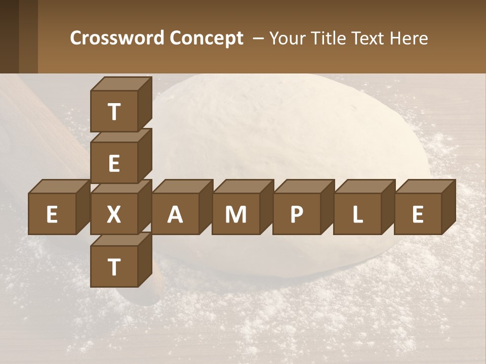 A Ball Of Dough Next To A Rolling Pin On A Table PowerPoint Template