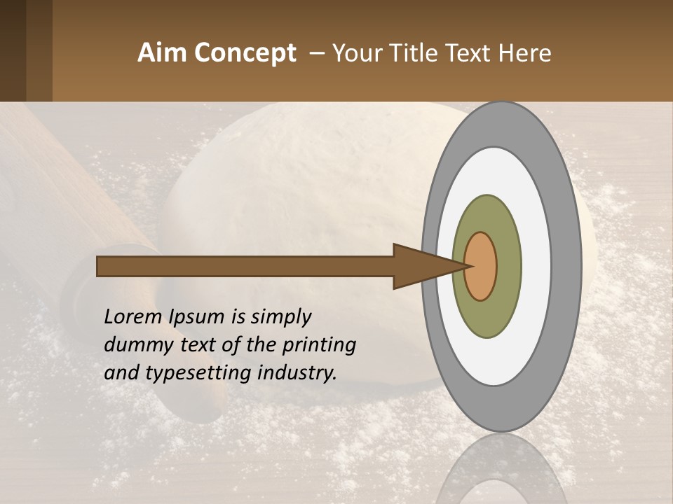 A Ball Of Dough Next To A Rolling Pin On A Table PowerPoint Template