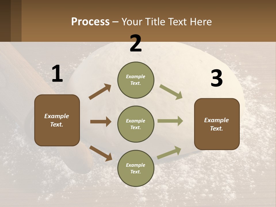 A Ball Of Dough Next To A Rolling Pin On A Table PowerPoint Template