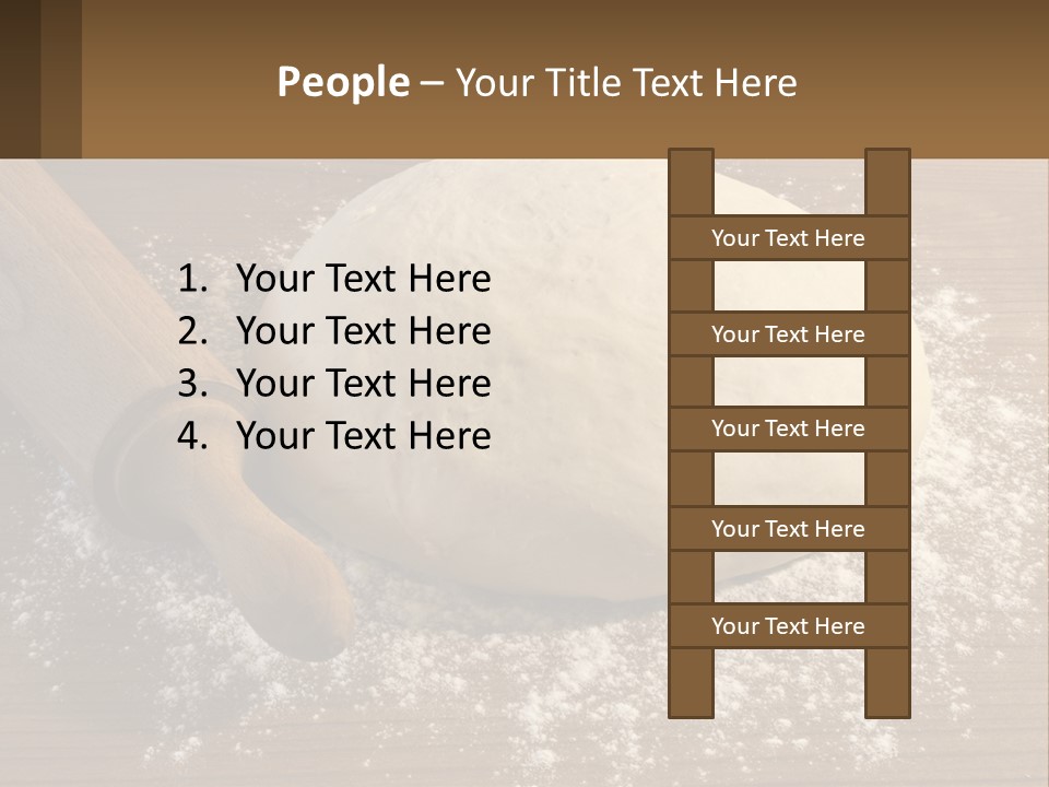 A Ball Of Dough Next To A Rolling Pin On A Table PowerPoint Template