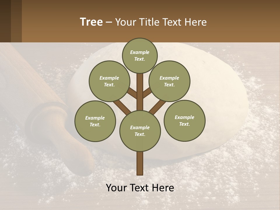 A Ball Of Dough Next To A Rolling Pin On A Table PowerPoint Template