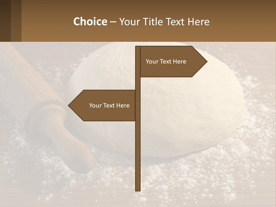 A Ball Of Dough Next To A Rolling Pin On A Table PowerPoint Template