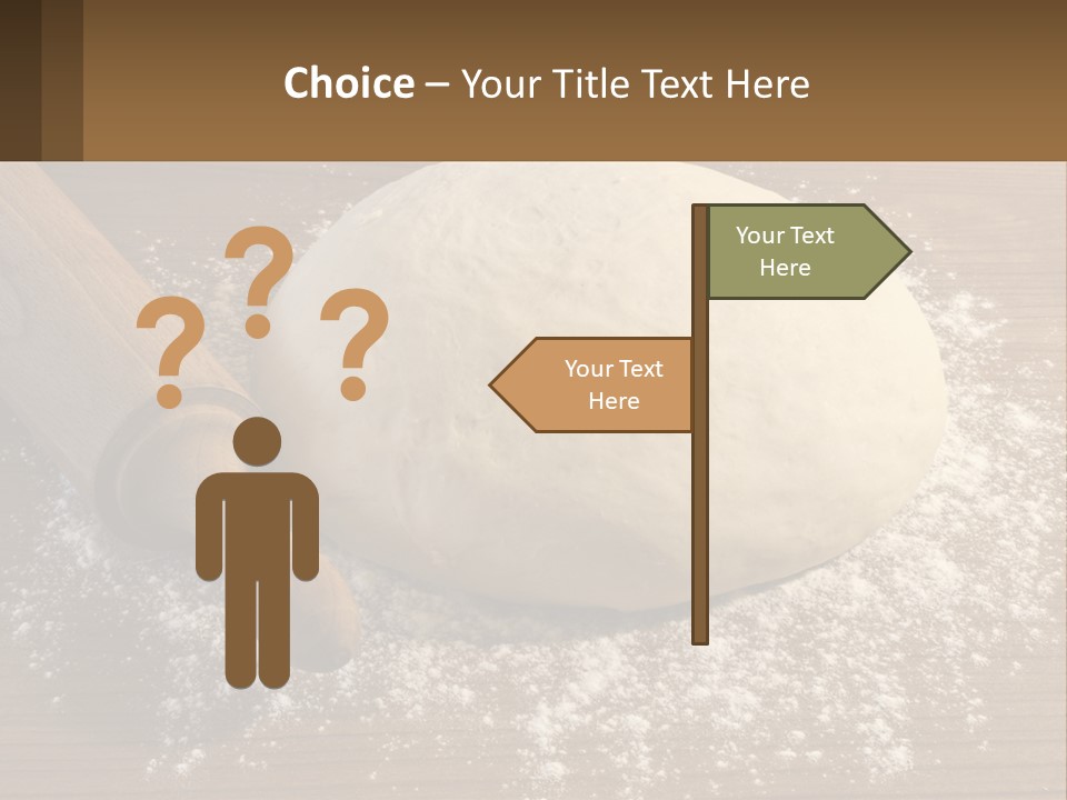 A Ball Of Dough Next To A Rolling Pin On A Table PowerPoint Template