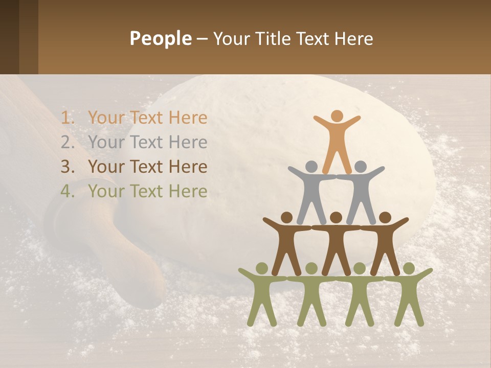 A Ball Of Dough Next To A Rolling Pin On A Table PowerPoint Template