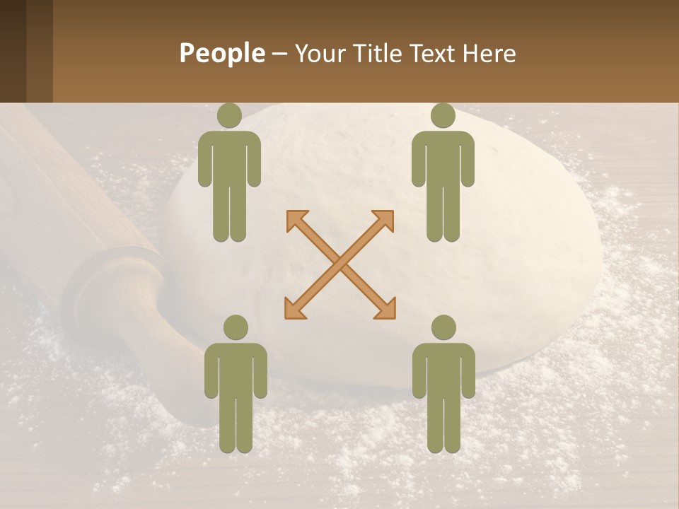 A Ball Of Dough Next To A Rolling Pin On A Table PowerPoint Template