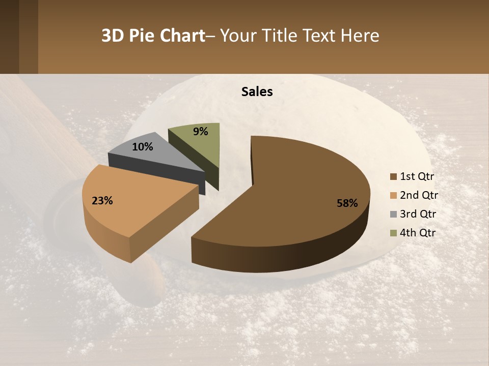 A Ball Of Dough Next To A Rolling Pin On A Table PowerPoint Template