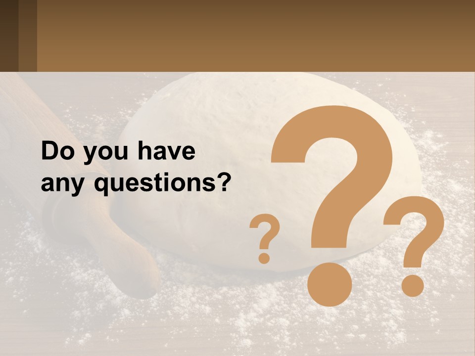 A Ball Of Dough Next To A Rolling Pin On A Table PowerPoint Template