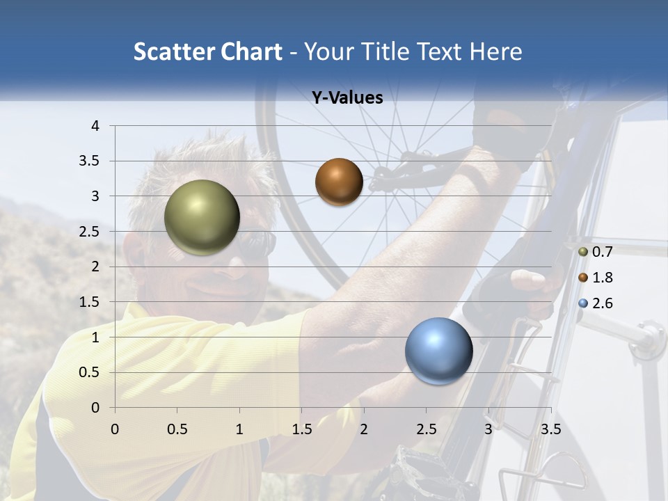 A Man In A Yellow Shirt Is Fixing A Bicycle PowerPoint Template