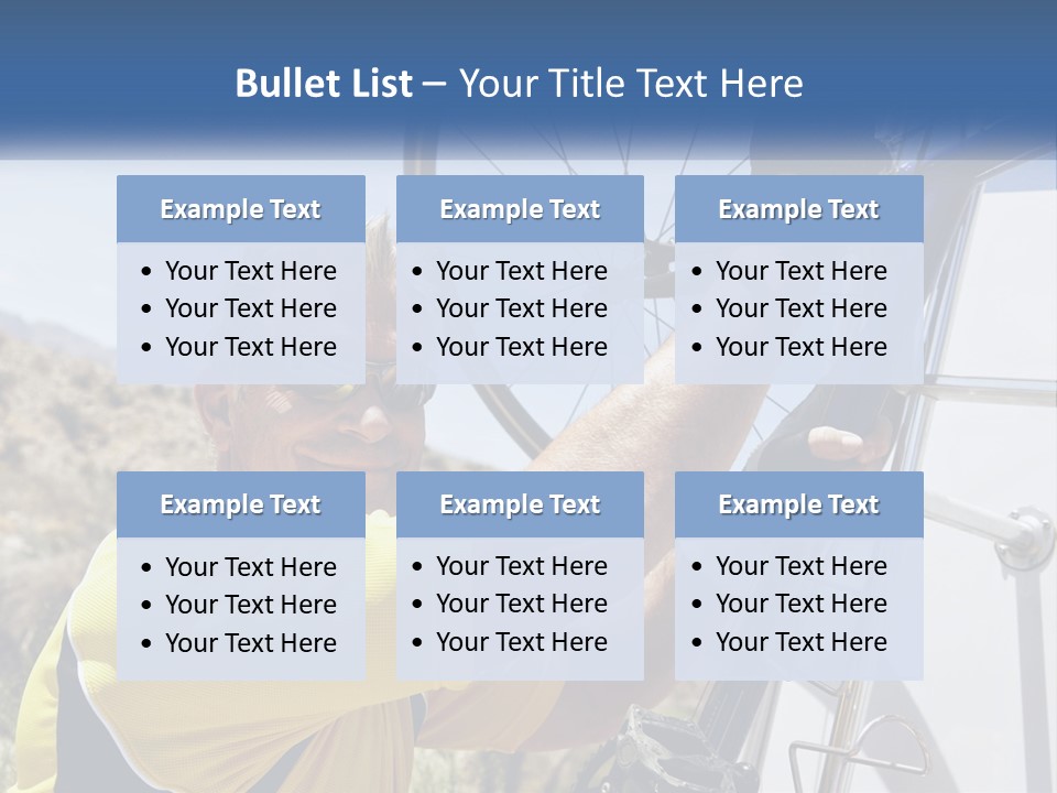 A Man In A Yellow Shirt Is Fixing A Bicycle PowerPoint Template