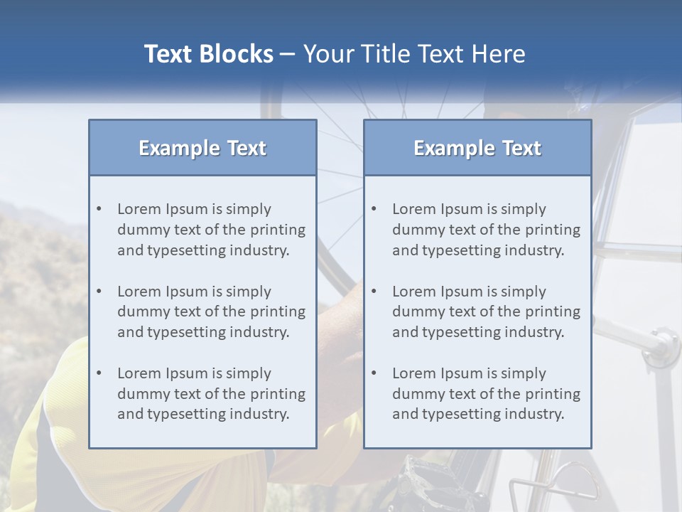 A Man In A Yellow Shirt Is Fixing A Bicycle PowerPoint Template