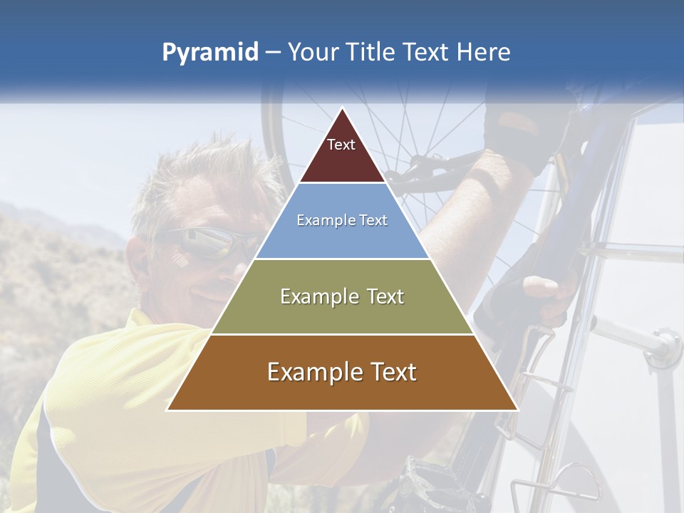 A Man In A Yellow Shirt Is Fixing A Bicycle PowerPoint Template