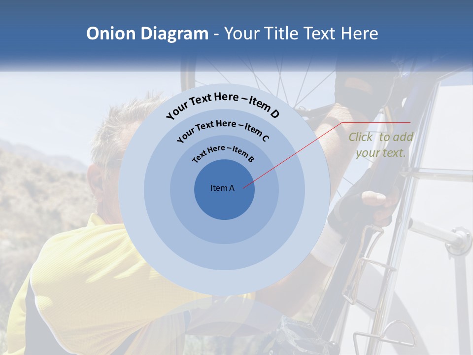 A Man In A Yellow Shirt Is Fixing A Bicycle PowerPoint Template