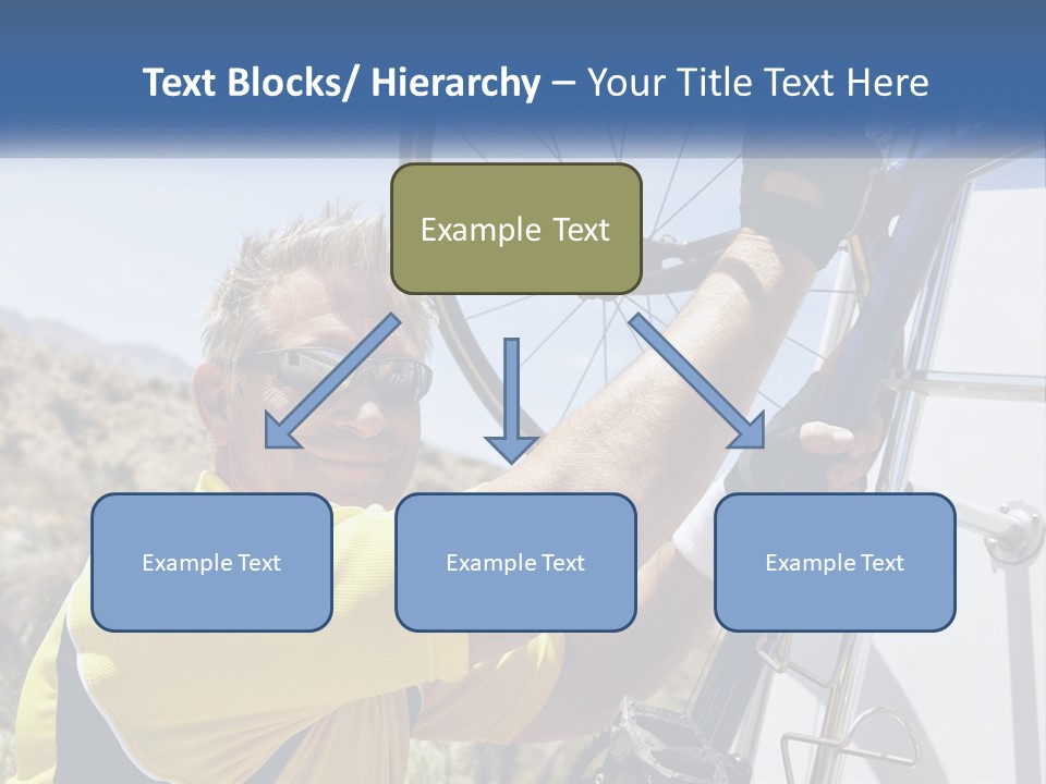 A Man In A Yellow Shirt Is Fixing A Bicycle PowerPoint Template