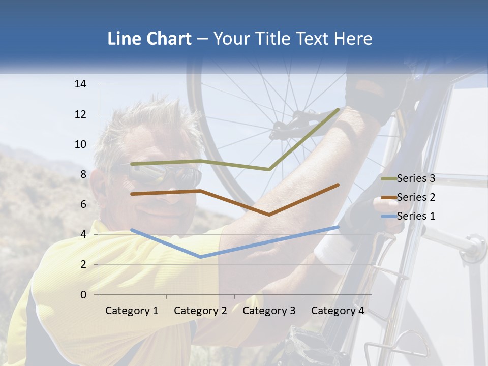 A Man In A Yellow Shirt Is Fixing A Bicycle PowerPoint Template