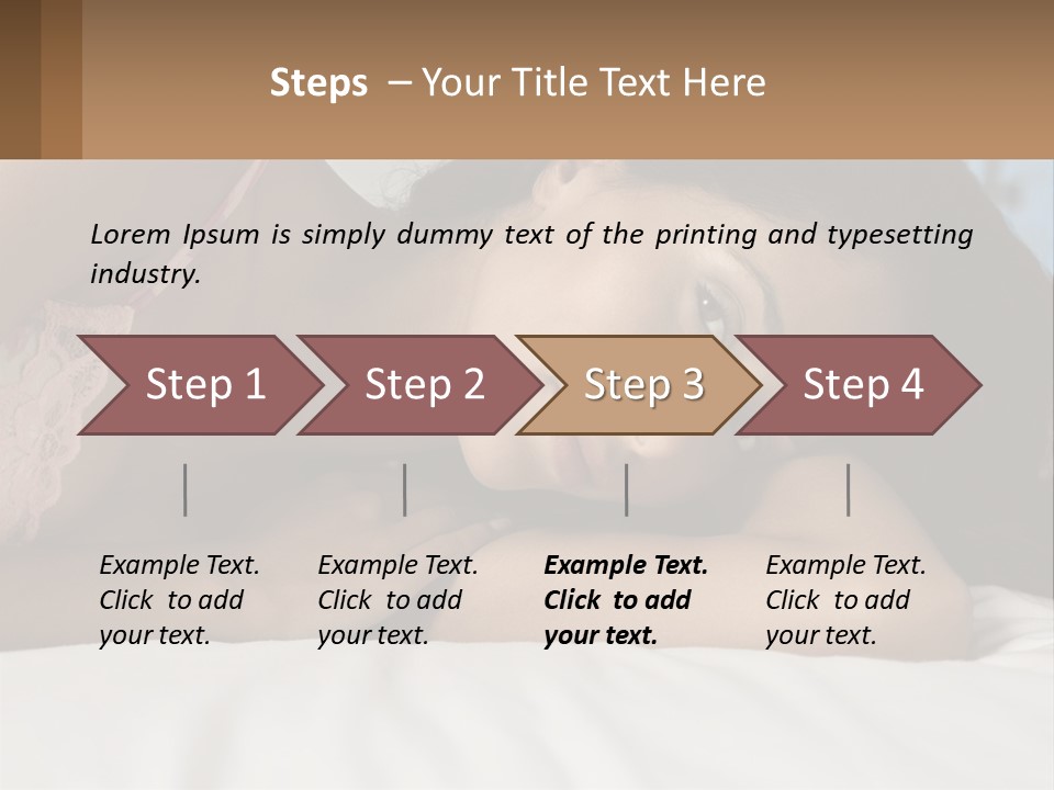 A Beautiful Woman Laying On Top Of A Bed PowerPoint Template