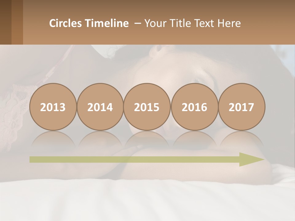 A Beautiful Woman Laying On Top Of A Bed PowerPoint Template