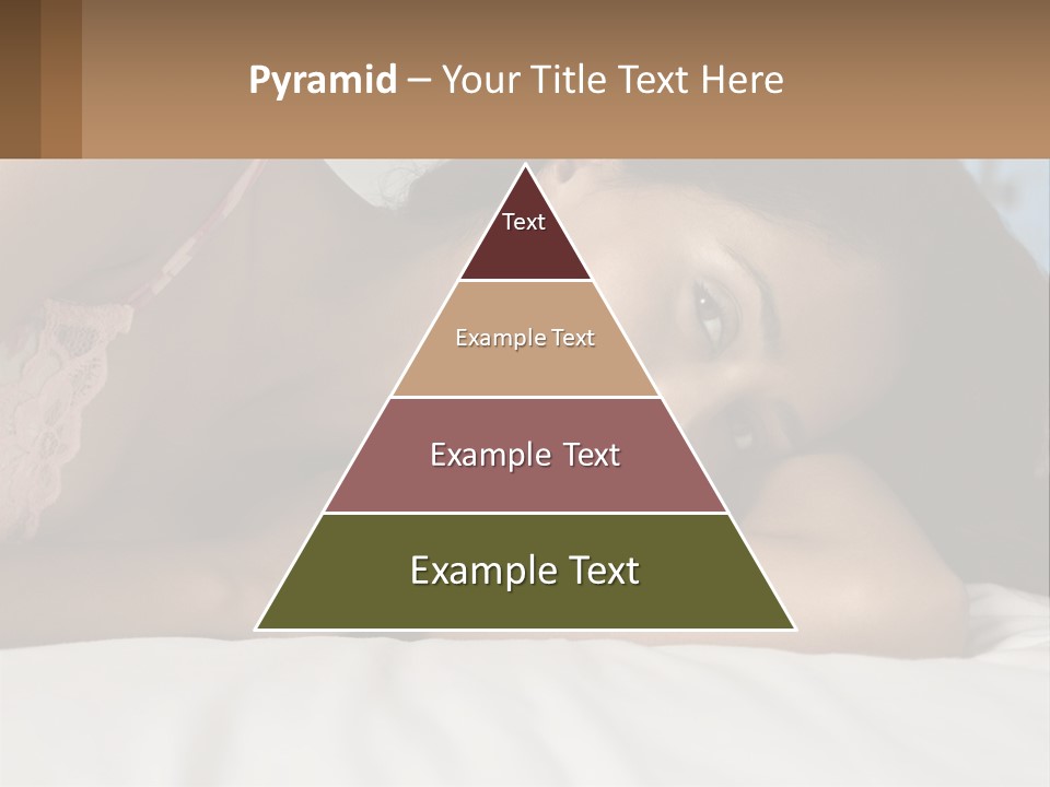 A Beautiful Woman Laying On Top Of A Bed PowerPoint Template