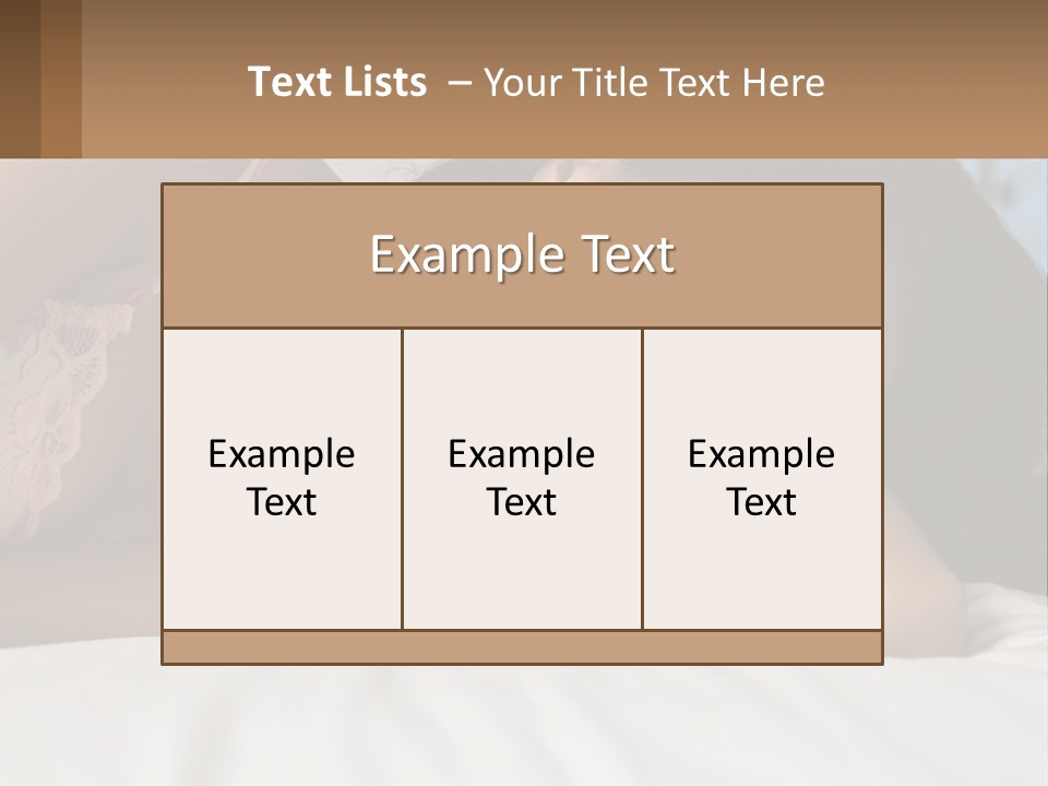A Beautiful Woman Laying On Top Of A Bed PowerPoint Template