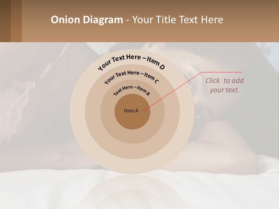 A Beautiful Woman Laying On Top Of A Bed PowerPoint Template