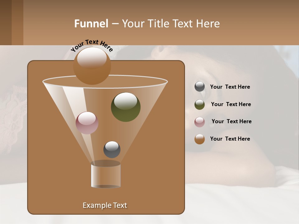 A Beautiful Woman Laying On Top Of A Bed PowerPoint Template