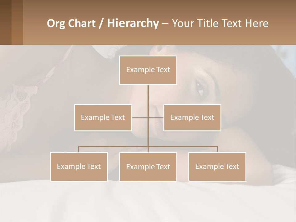 A Beautiful Woman Laying On Top Of A Bed PowerPoint Template