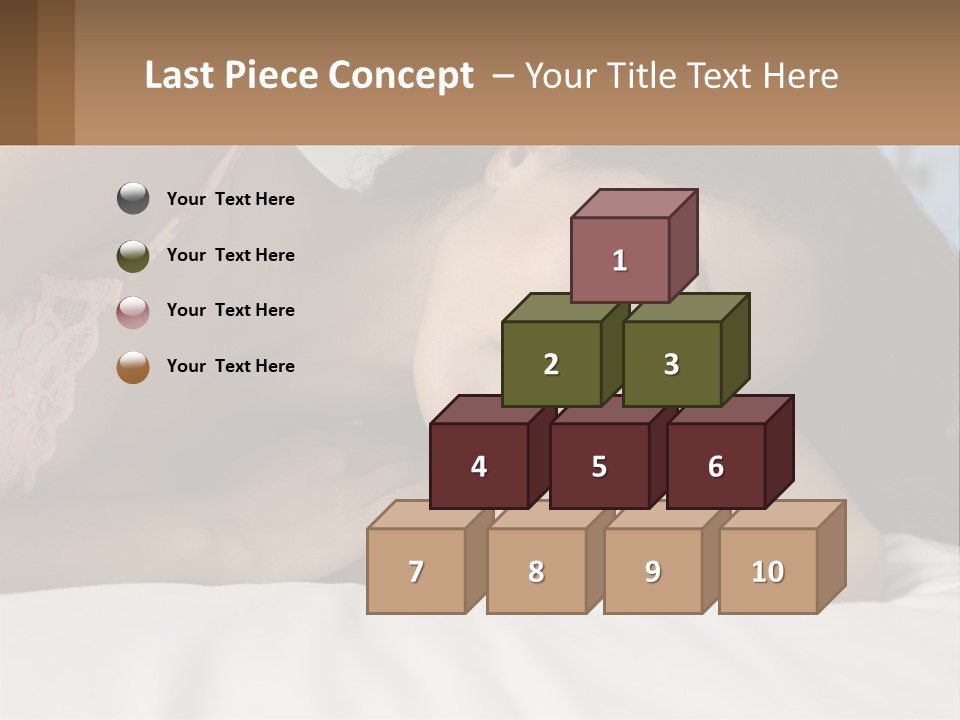 A Beautiful Woman Laying On Top Of A Bed PowerPoint Template