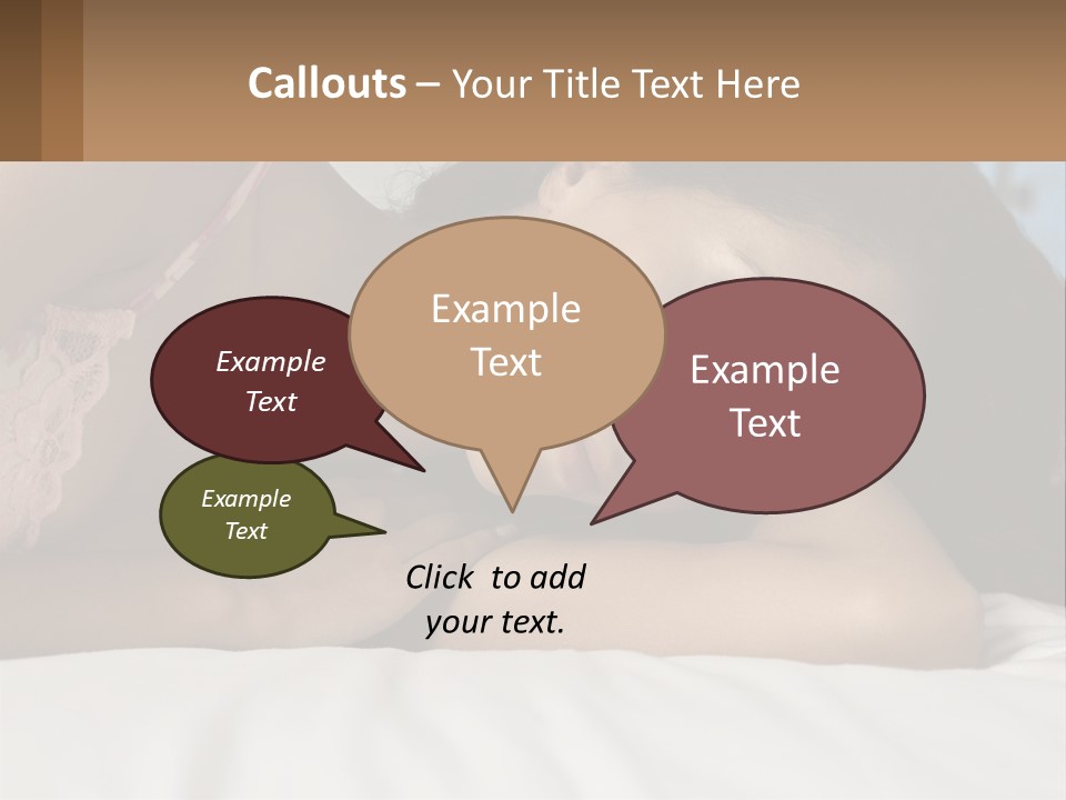 A Beautiful Woman Laying On Top Of A Bed PowerPoint Template