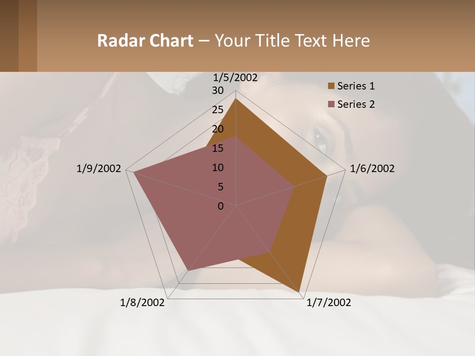 A Beautiful Woman Laying On Top Of A Bed PowerPoint Template