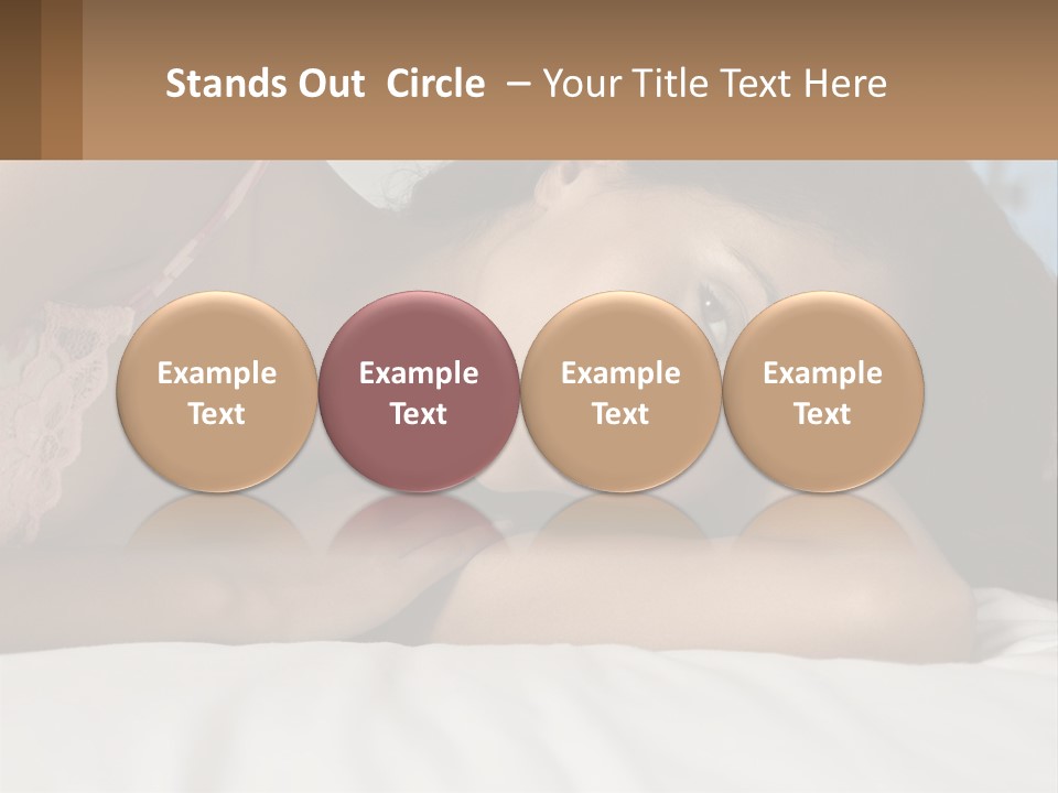 A Beautiful Woman Laying On Top Of A Bed PowerPoint Template