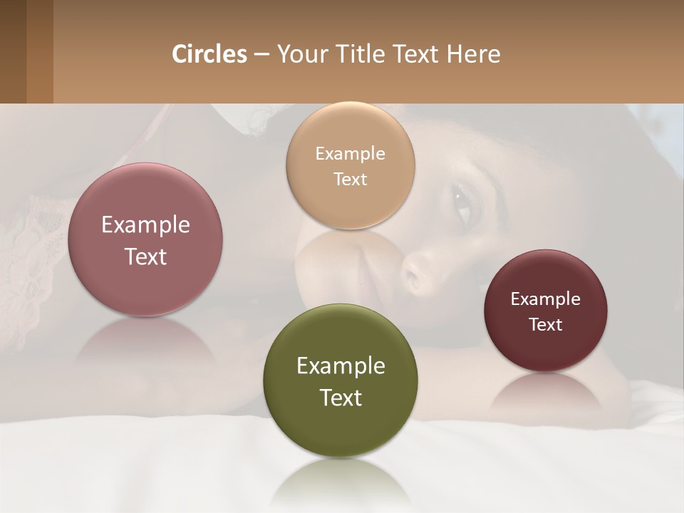 A Beautiful Woman Laying On Top Of A Bed PowerPoint Template