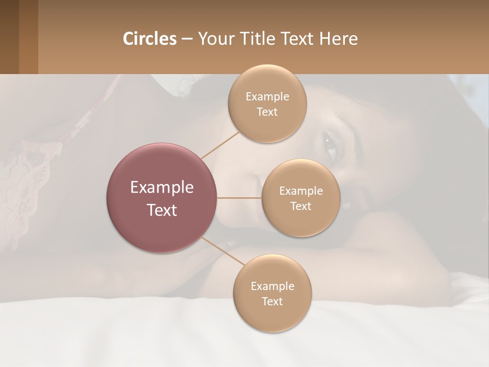 A Beautiful Woman Laying On Top Of A Bed PowerPoint Template