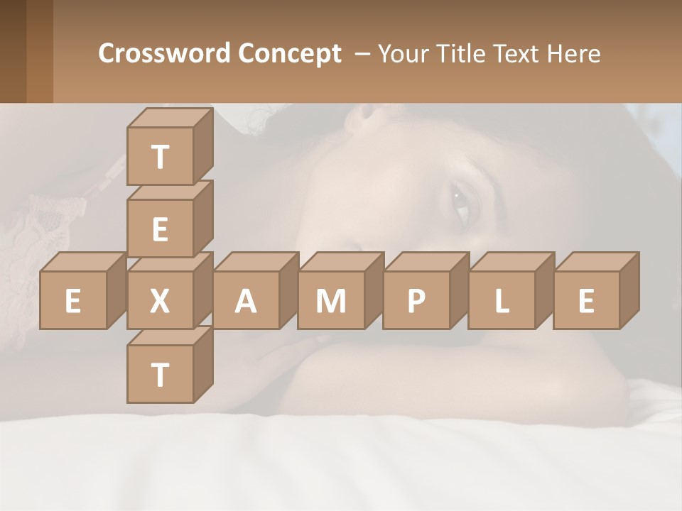 A Beautiful Woman Laying On Top Of A Bed PowerPoint Template