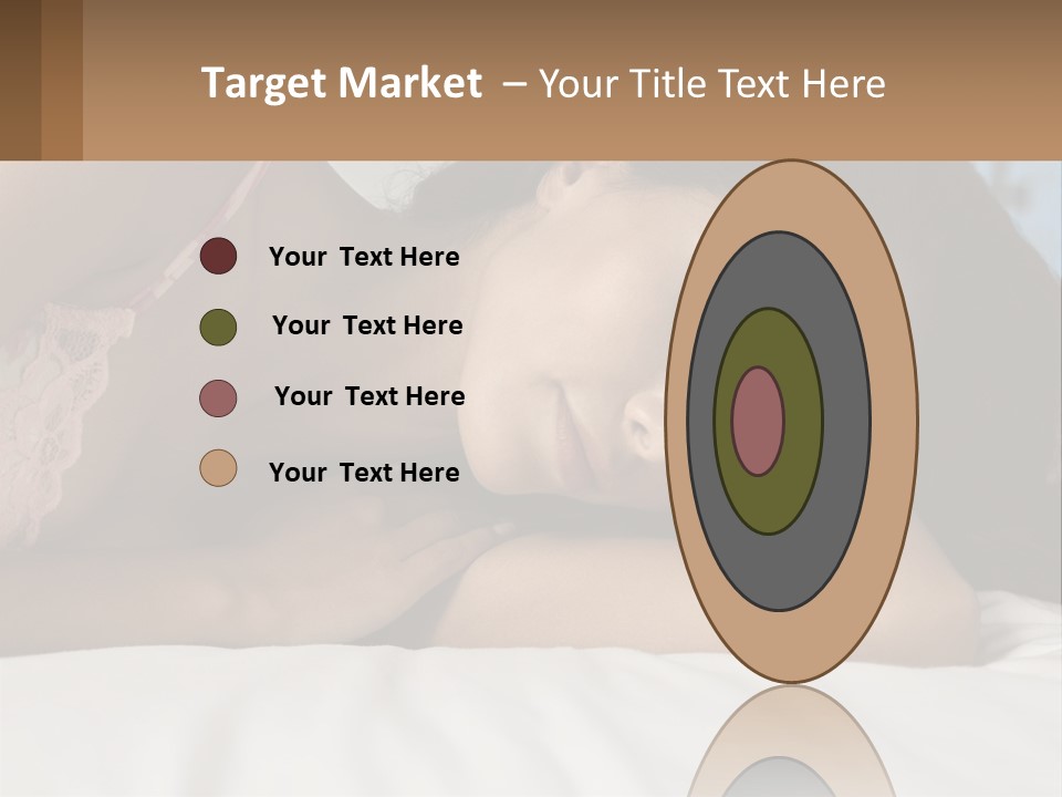 A Beautiful Woman Laying On Top Of A Bed PowerPoint Template