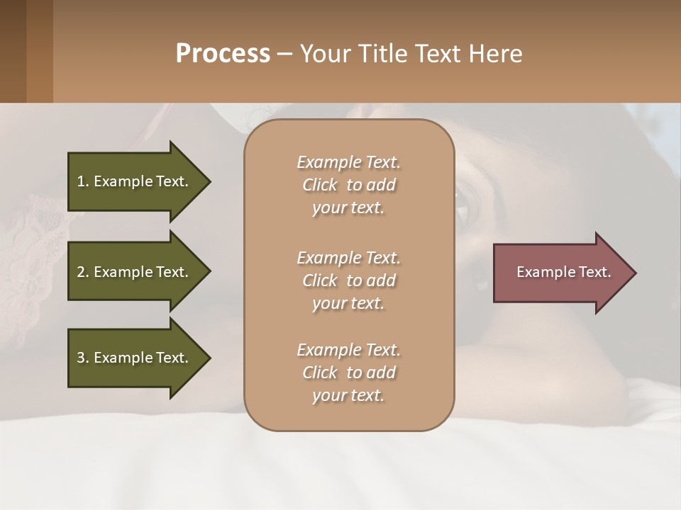 A Beautiful Woman Laying On Top Of A Bed PowerPoint Template