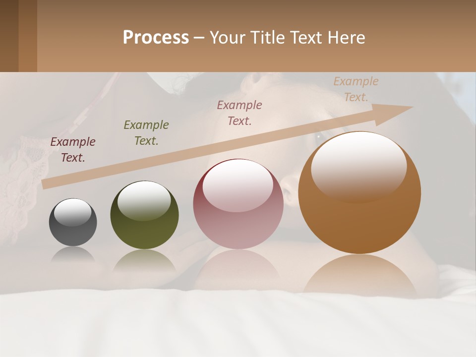 A Beautiful Woman Laying On Top Of A Bed PowerPoint Template