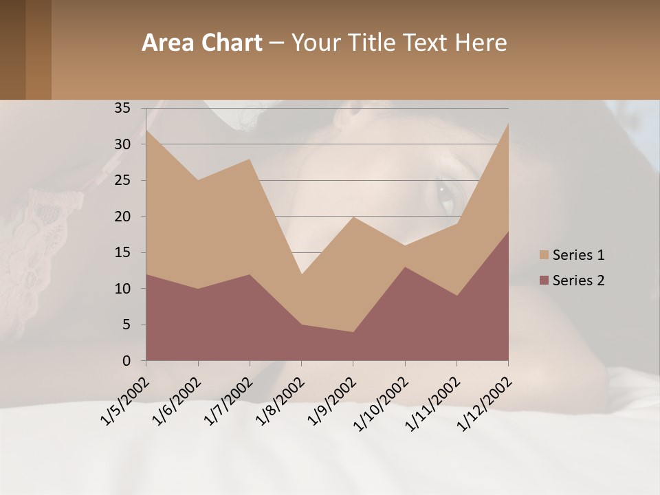 A Beautiful Woman Laying On Top Of A Bed PowerPoint Template